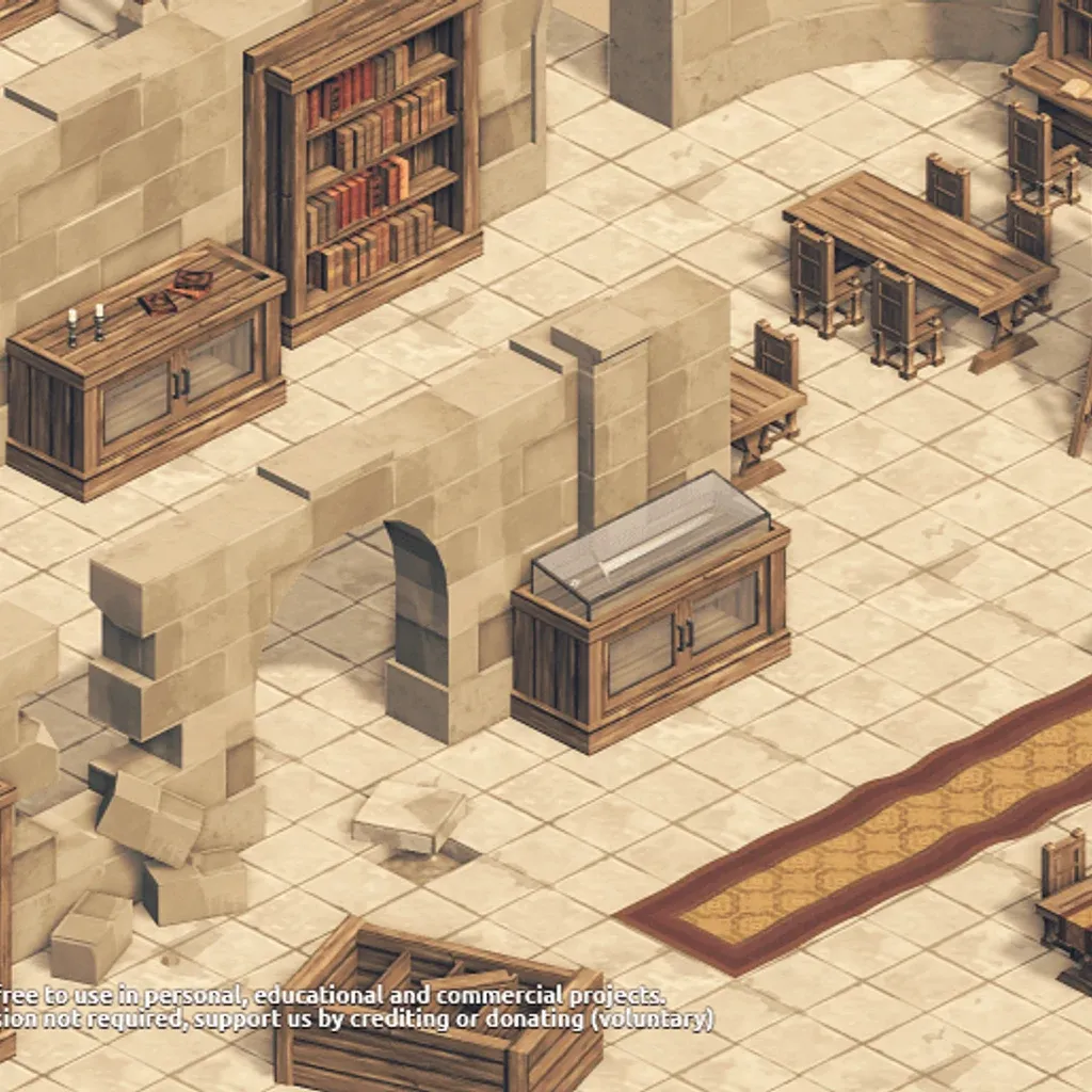 Isometric Miniature Library
