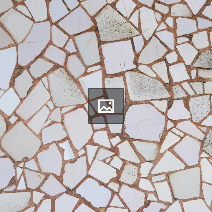 Broken ceramic tile mosaic close-up