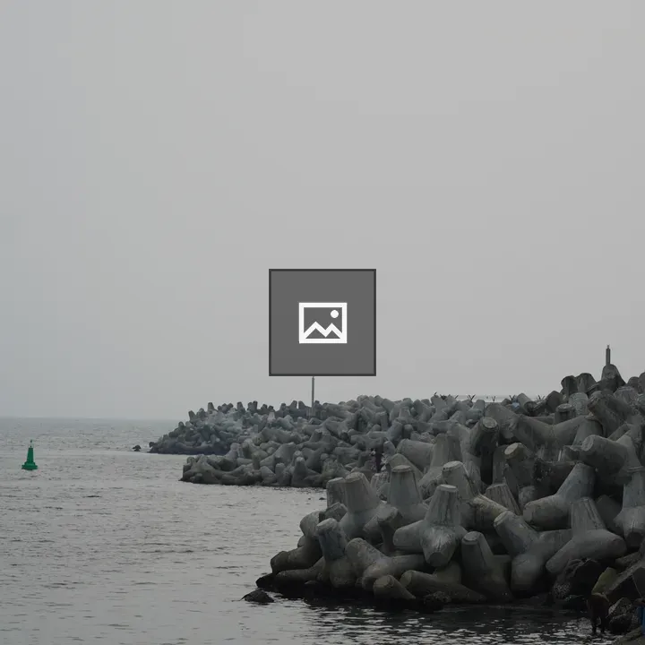 Historic beachside scene