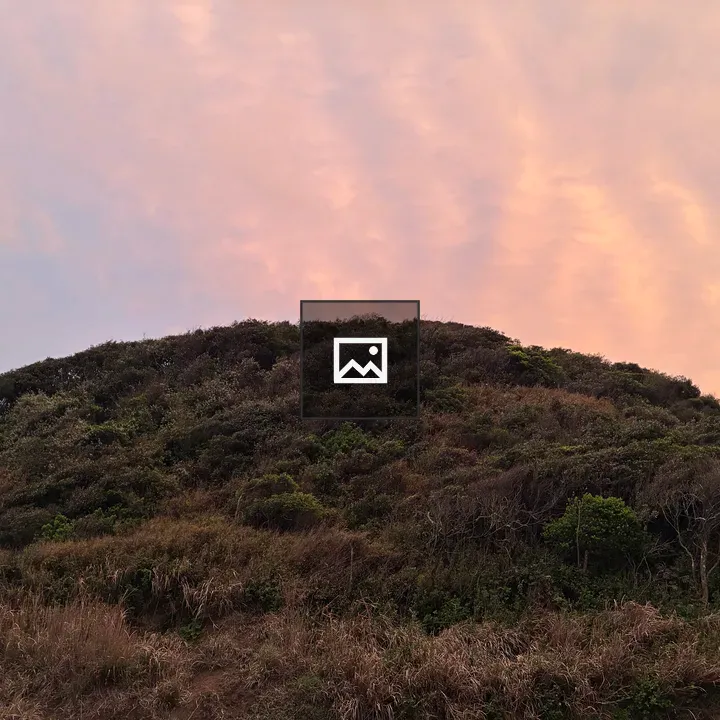 Small hill at sunset