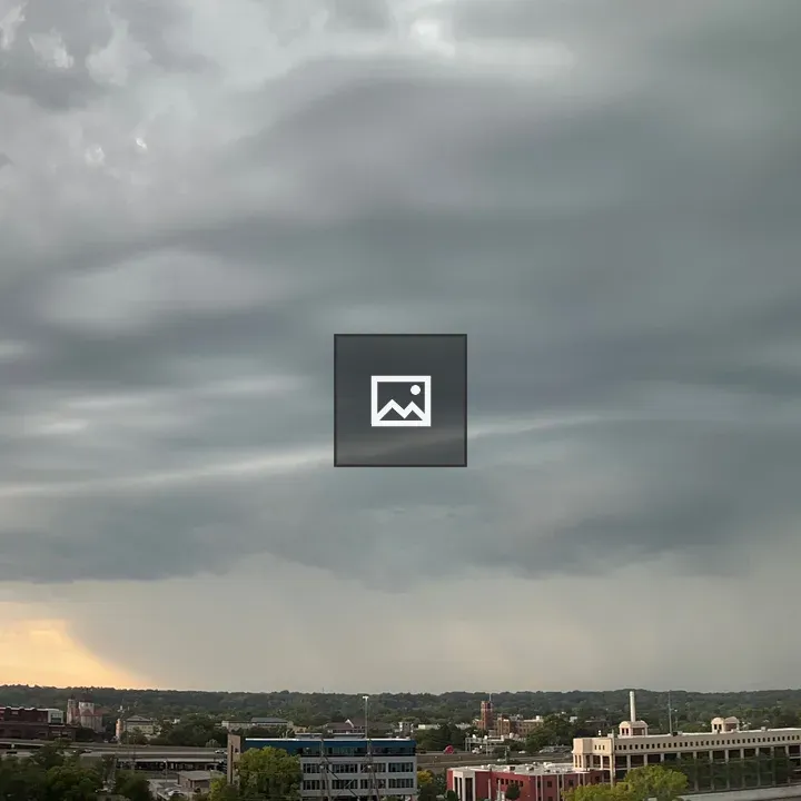 Storm over Grand Rapids skyline