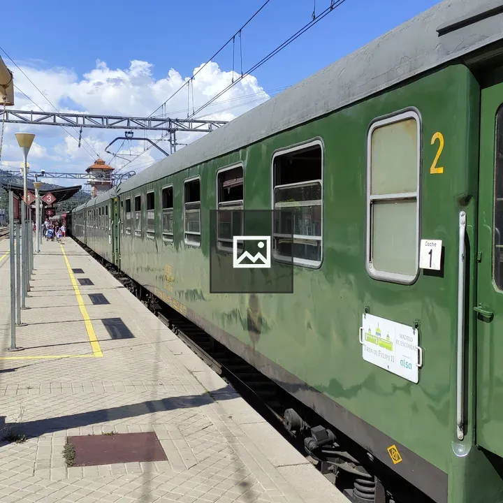Classic train wagons at the station