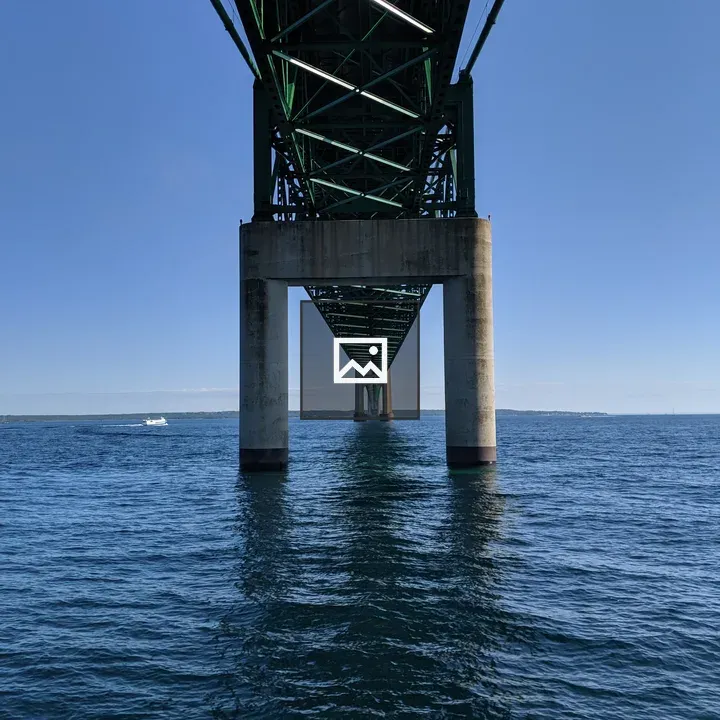 Mackinaw Bridge From Underside