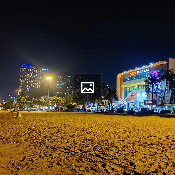 Night view Pattaya beach