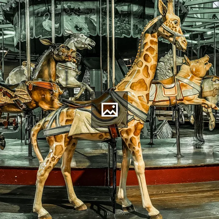 Antique carousel giraffe