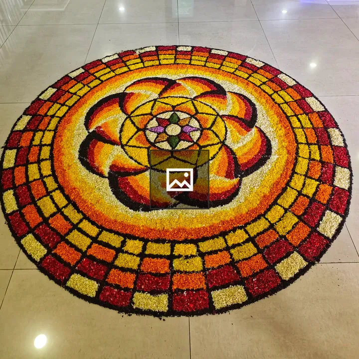 Rangoli design on floor