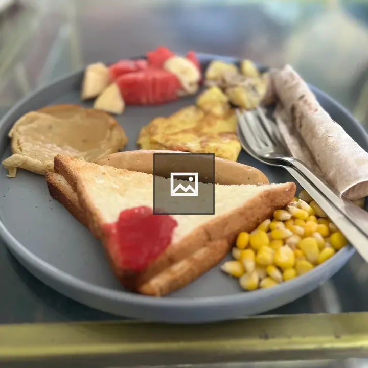 Breakfast Plate with Toast and Sausages