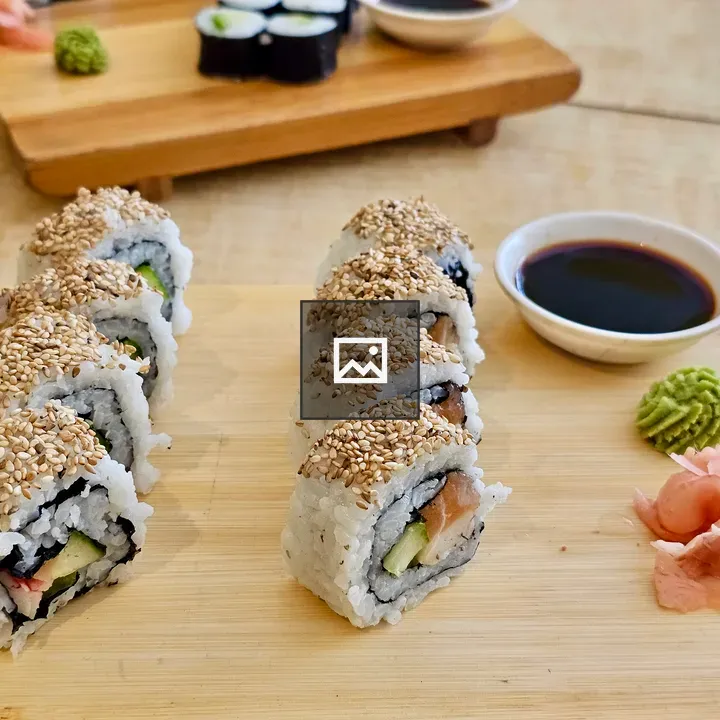 California rolls with sides on board