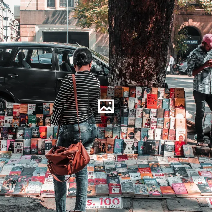 Roadside Bookstall Scene