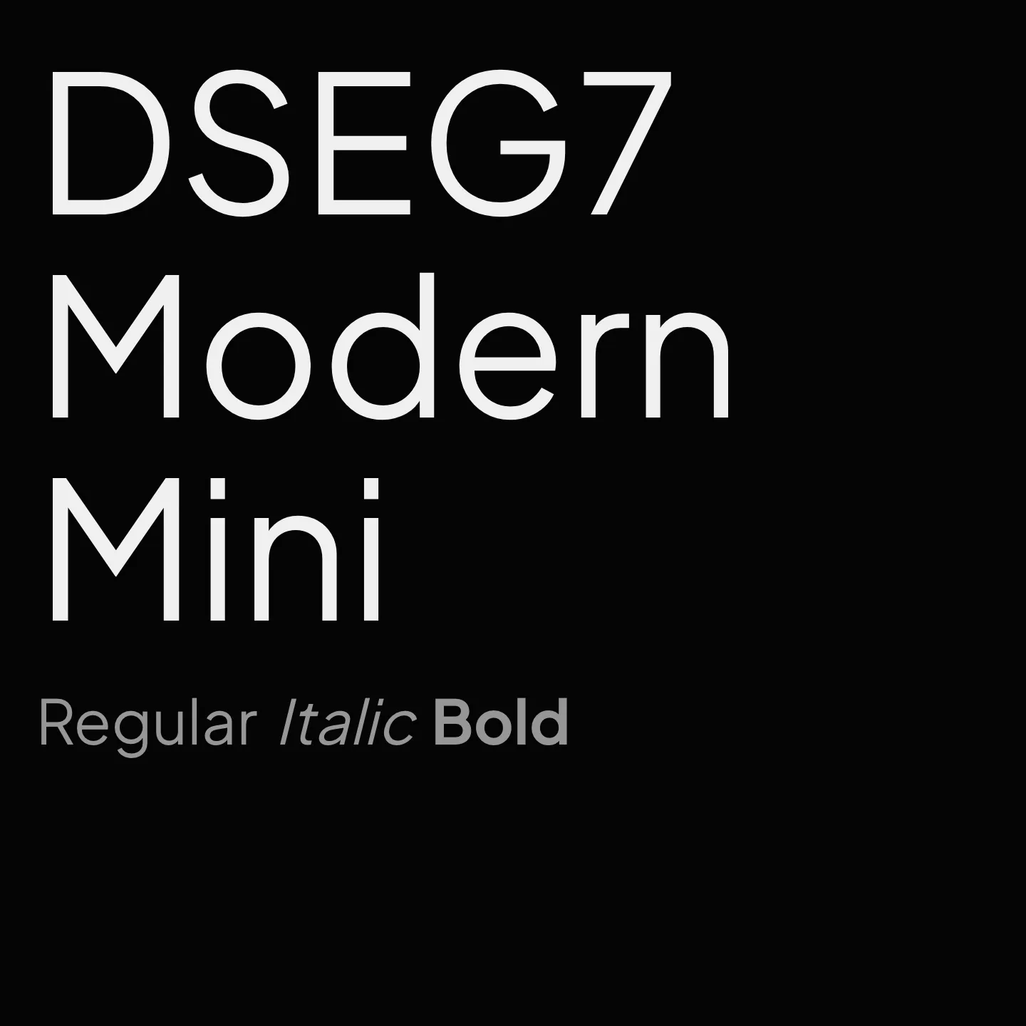 DSEG7 Modern Mini