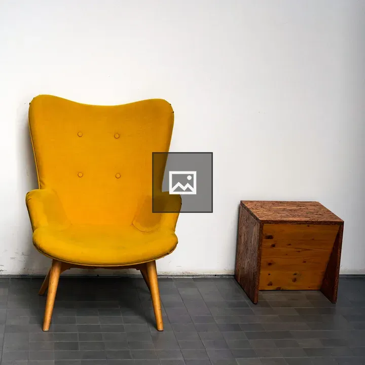 Yellow Armchair and Side Table
