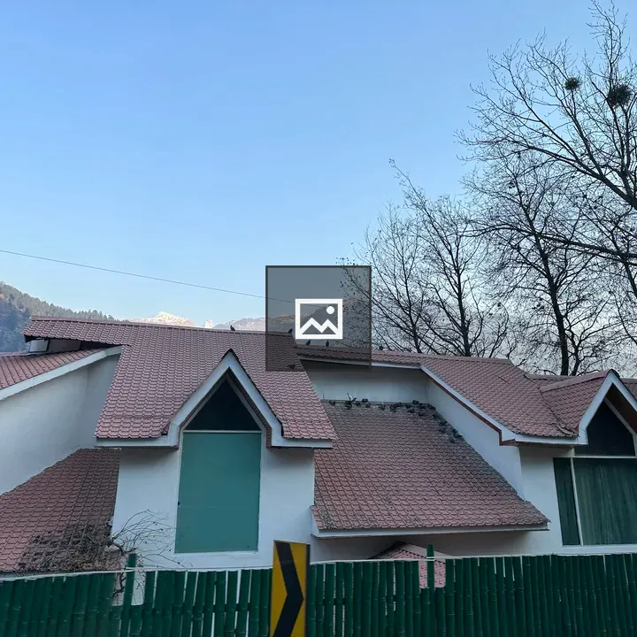 Rooftop Nest and Snowy Landscape