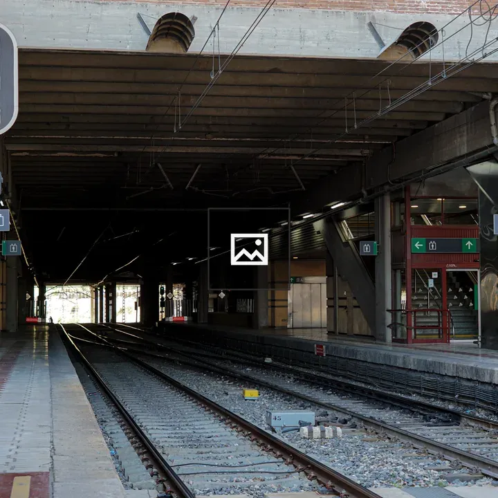 Train tunnel at station