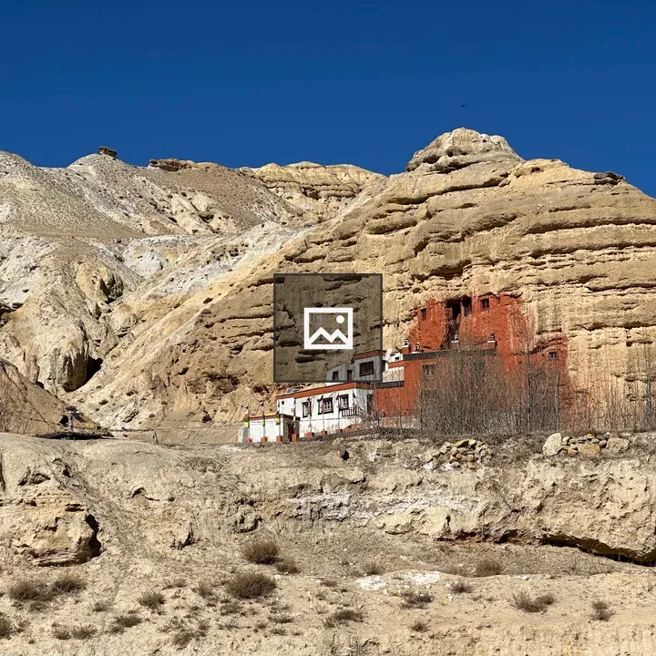 Ghar Gumba Monastery against Cliff