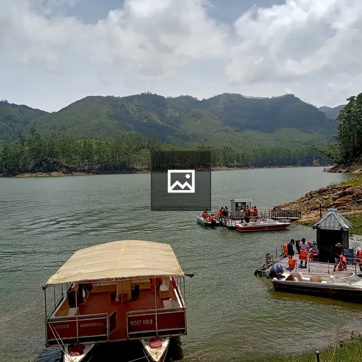 Boats on a Kerala Lake