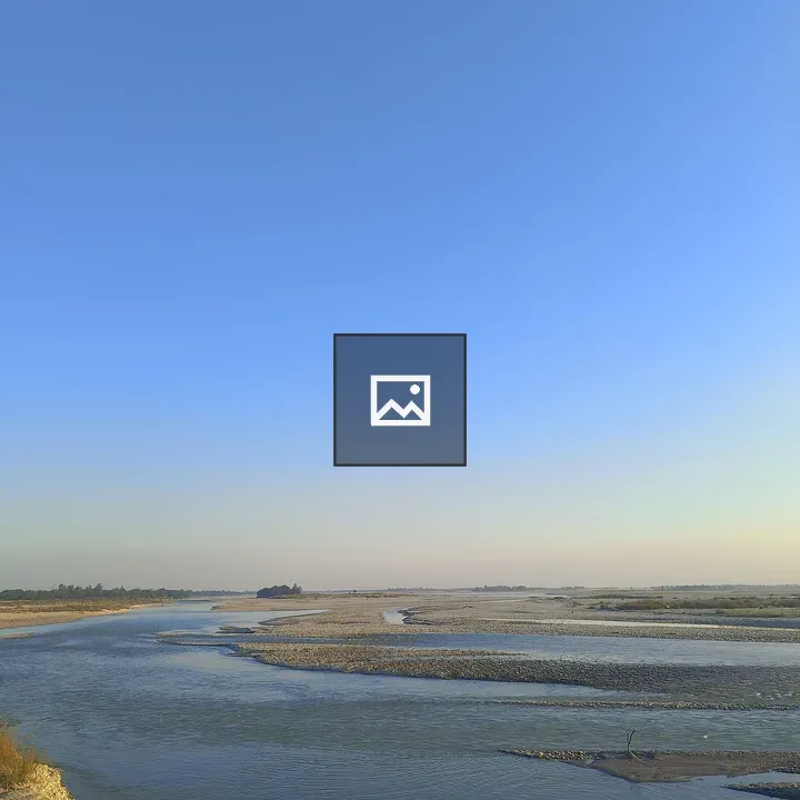 Landscape with wide river delta