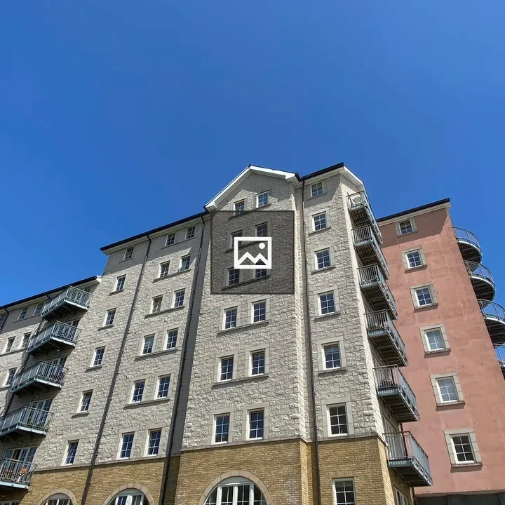 Apartment block with balconies