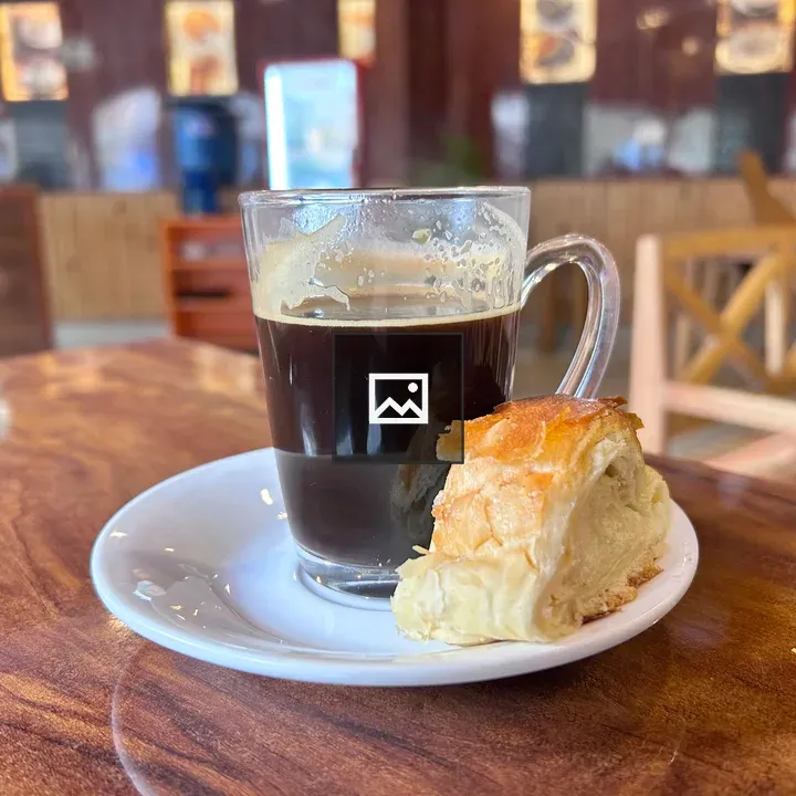 Americano Coffee with Croissants
