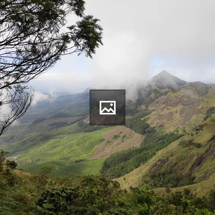 Misty mountain and valley