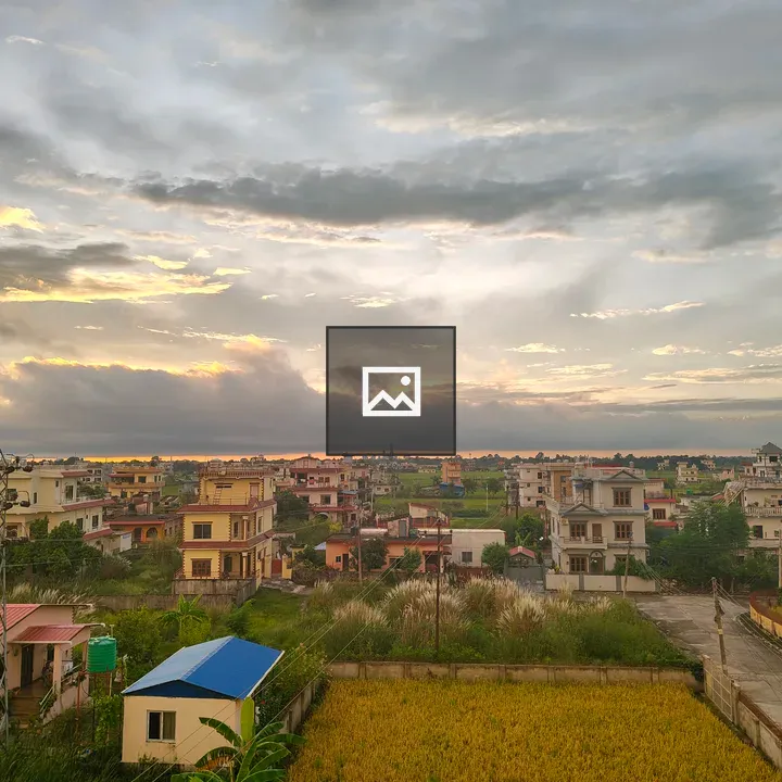 Suburban Sunset Landscape