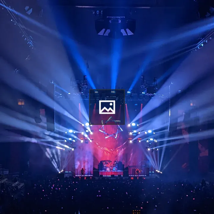 Blue Lights on Concert Stage