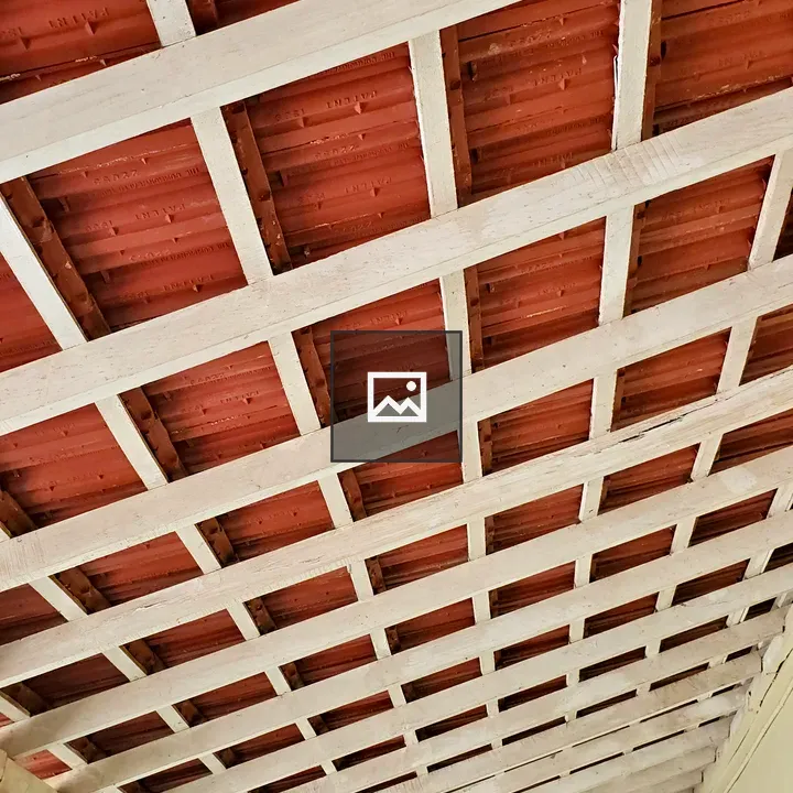 Tiled Roof with White Wooden Frame