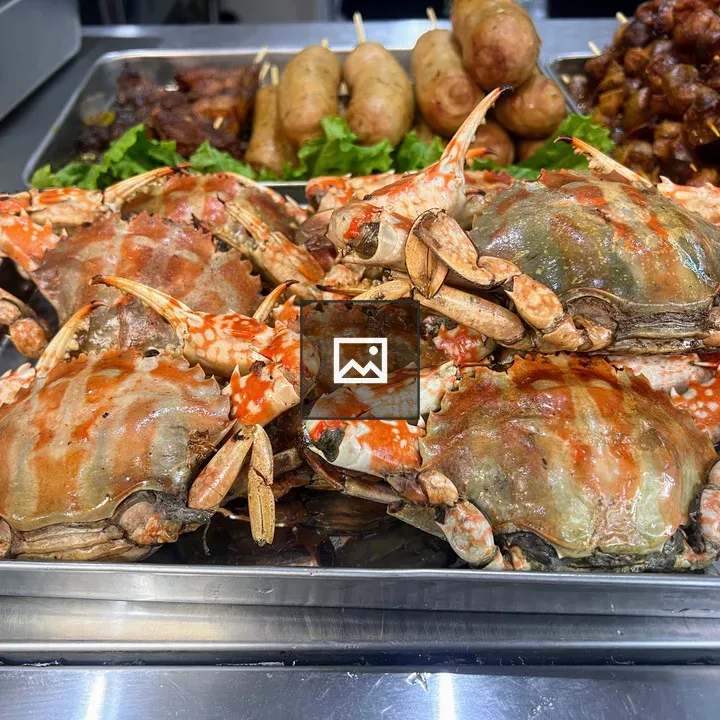 Crabs on a Metal Tray