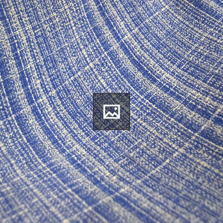 Blue and white woven fabric close-up