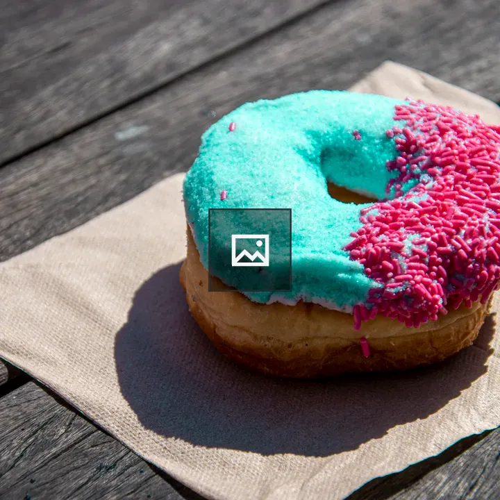 Donut with mint frosting