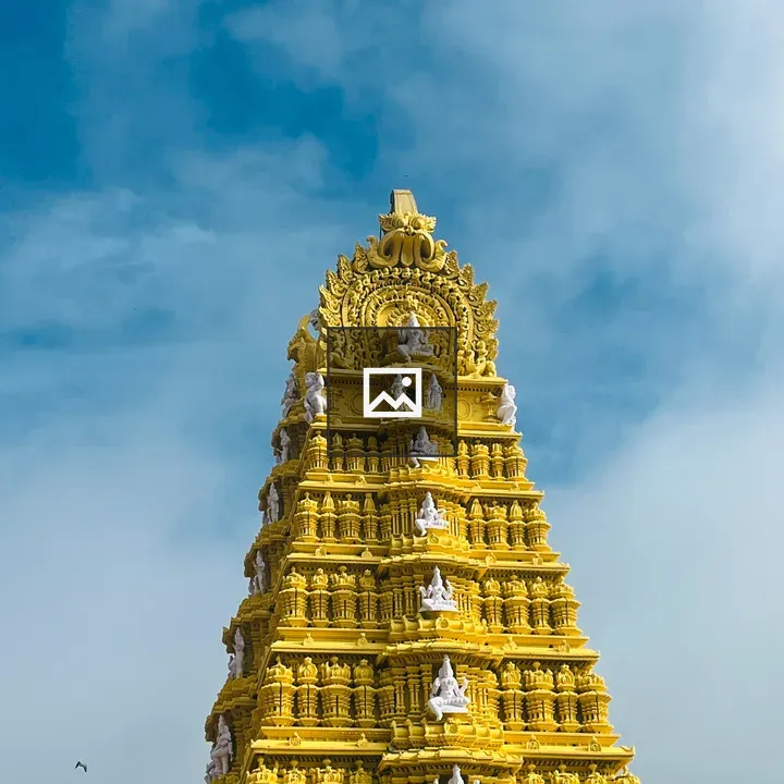 Chamundi Temple in Yellow