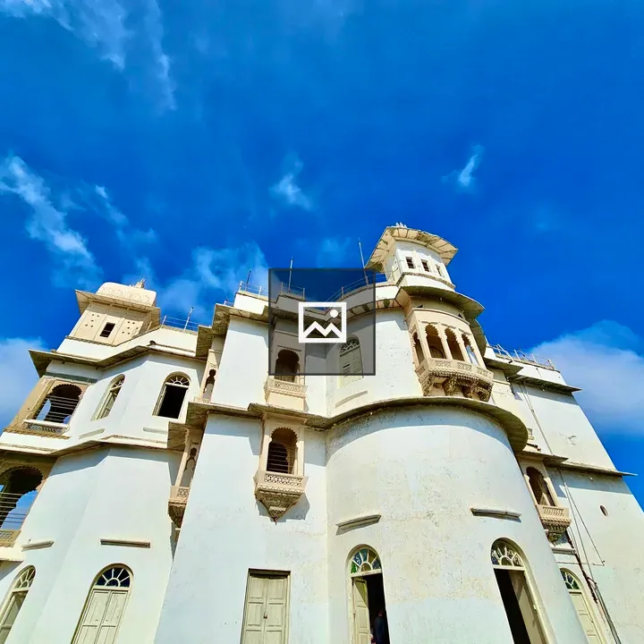 Side view of Sajjangarh Palace