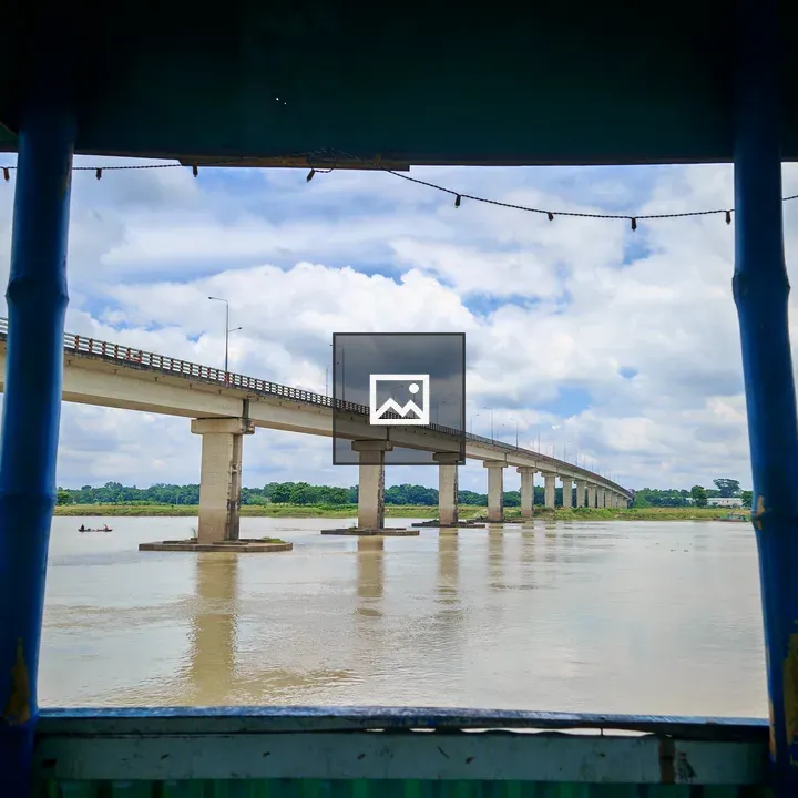 Bridge over wide river