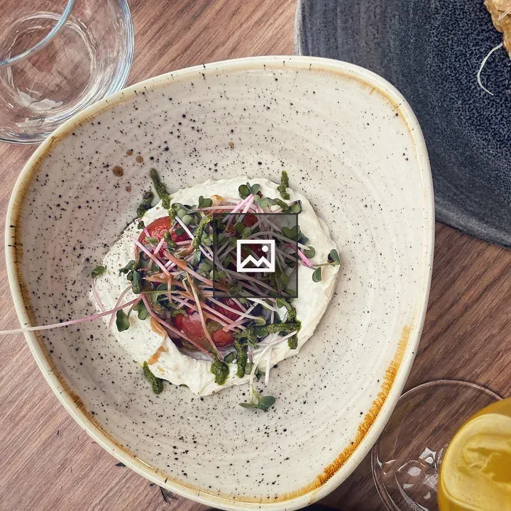 Creamy Tomato Dish on Ceramic Plate