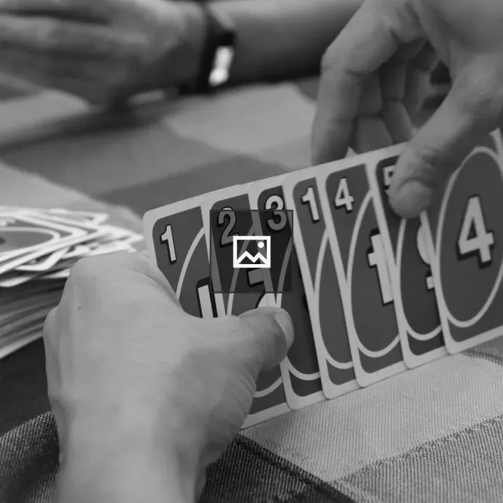 Card game on table
