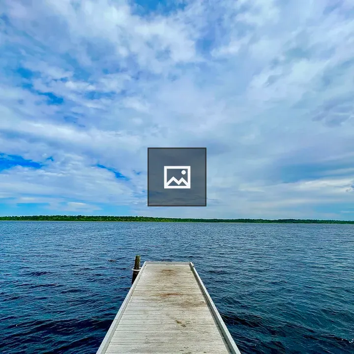 Steel dock by a lake