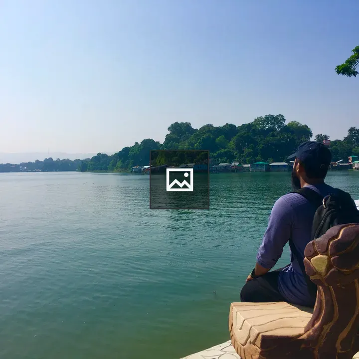 Rakib by the lake at Kaptai