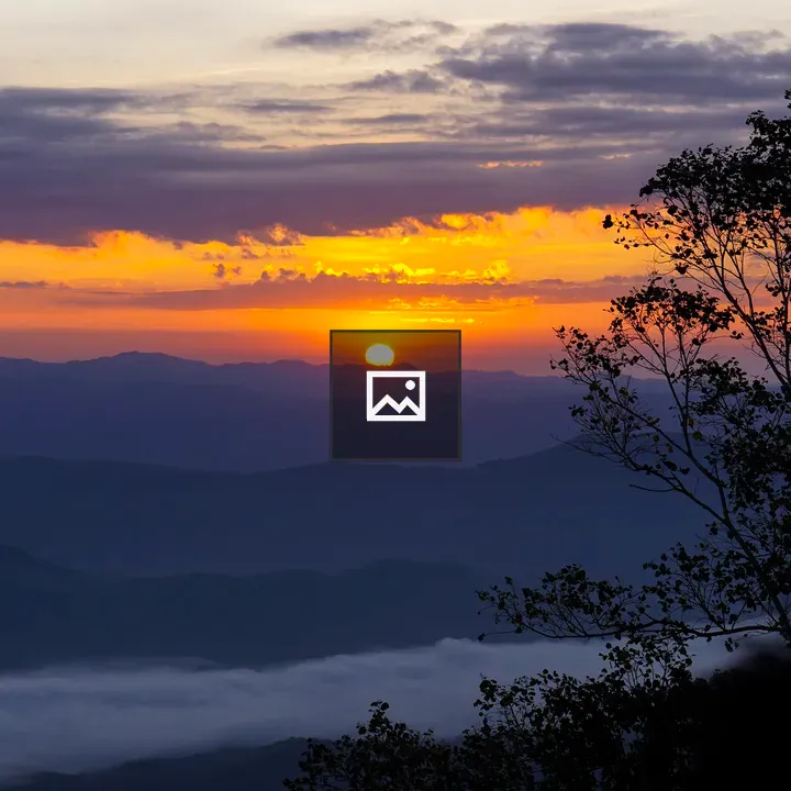 Sunrise over mountain ranges