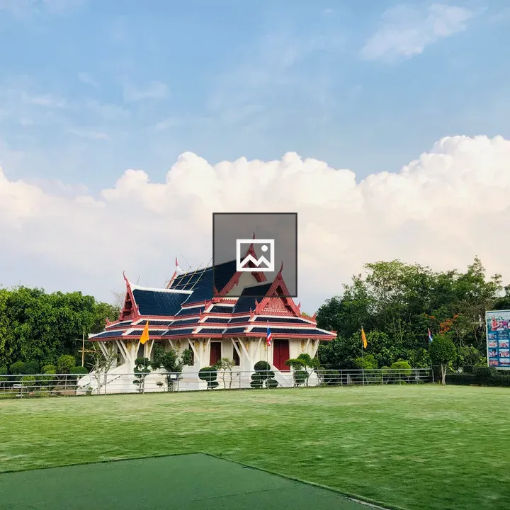 Thai-style temple in park