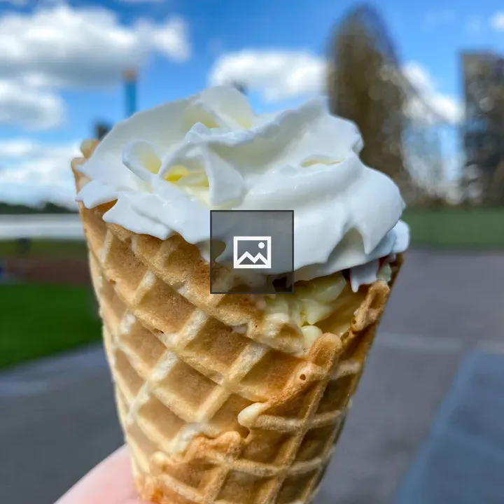 Dessert cone at theme park