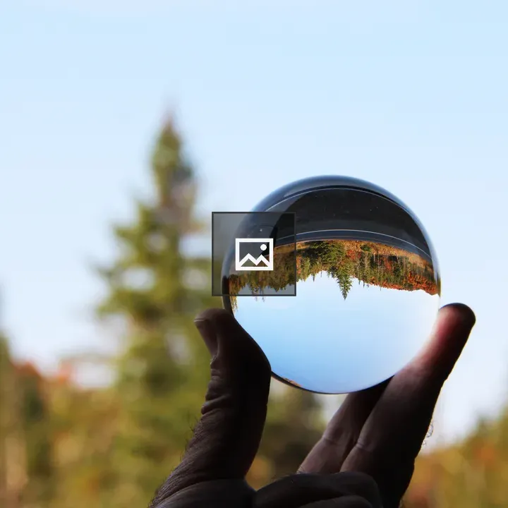 Adirondack Mountains Reflected in a Lens Ball