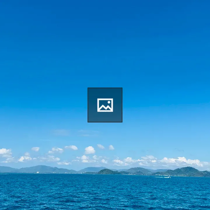 Deep blue ocean with coastline