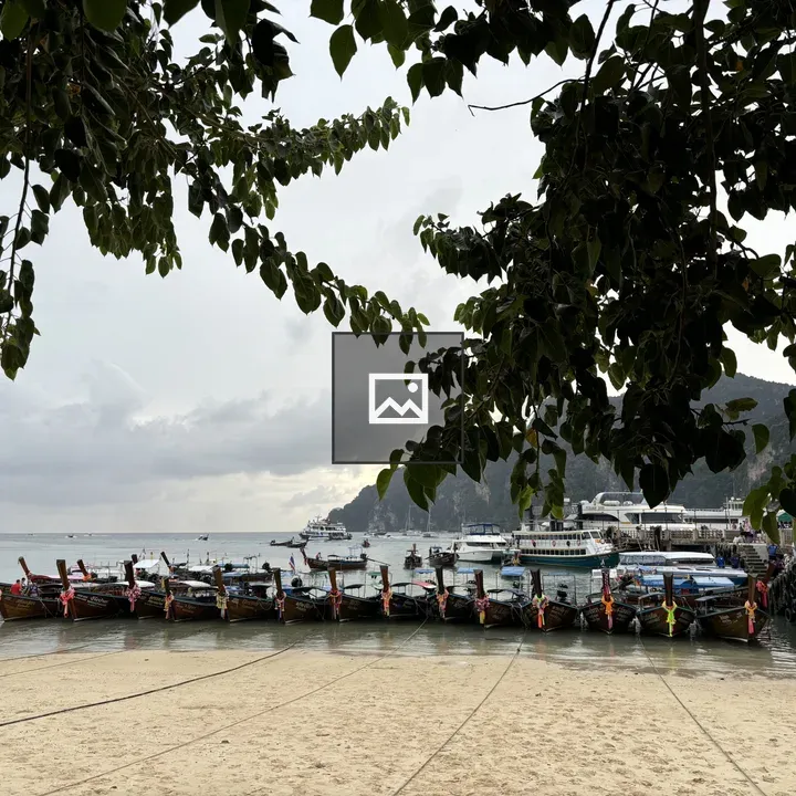 Boats on a sandy beach