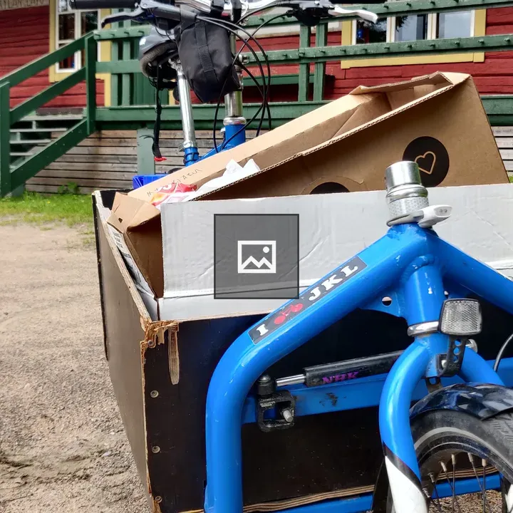 Cargo bike fully loaded