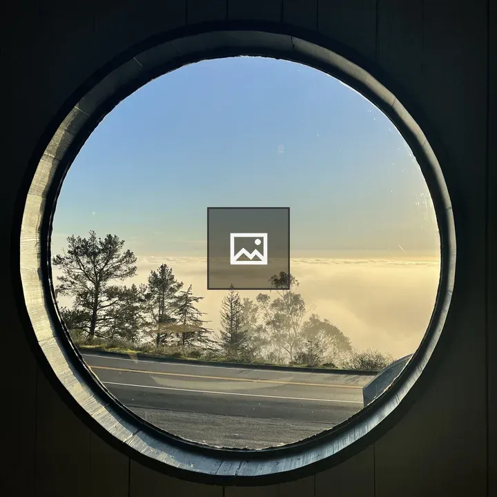Landscape through Round Window