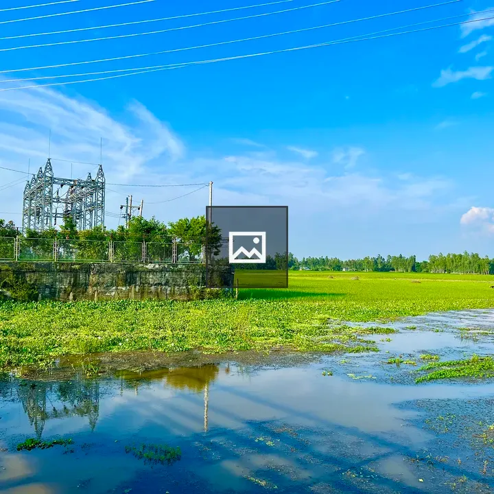 Electrical substation by flooded field