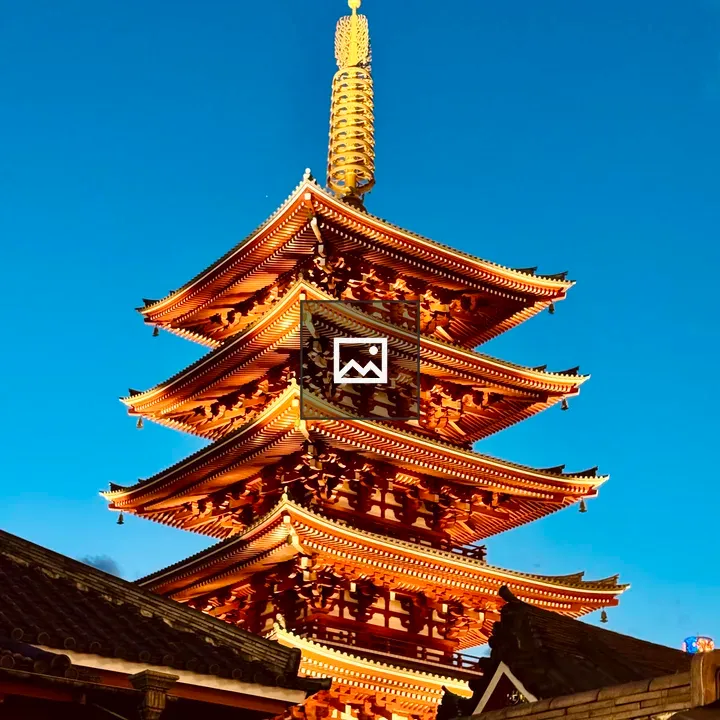 Pagoda Against Sunset Sky