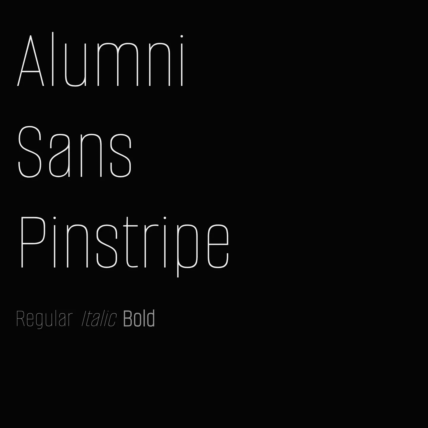 Alumni Sans Pinstripe