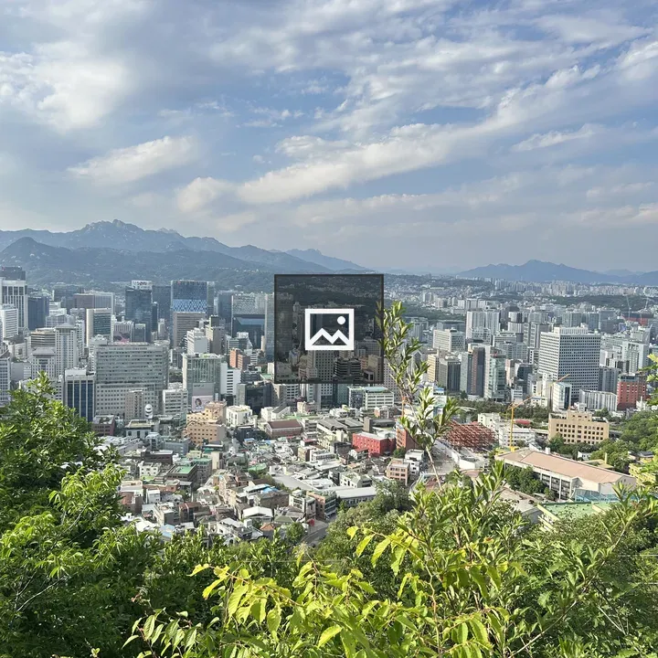 Cityscape of Seoul from hill