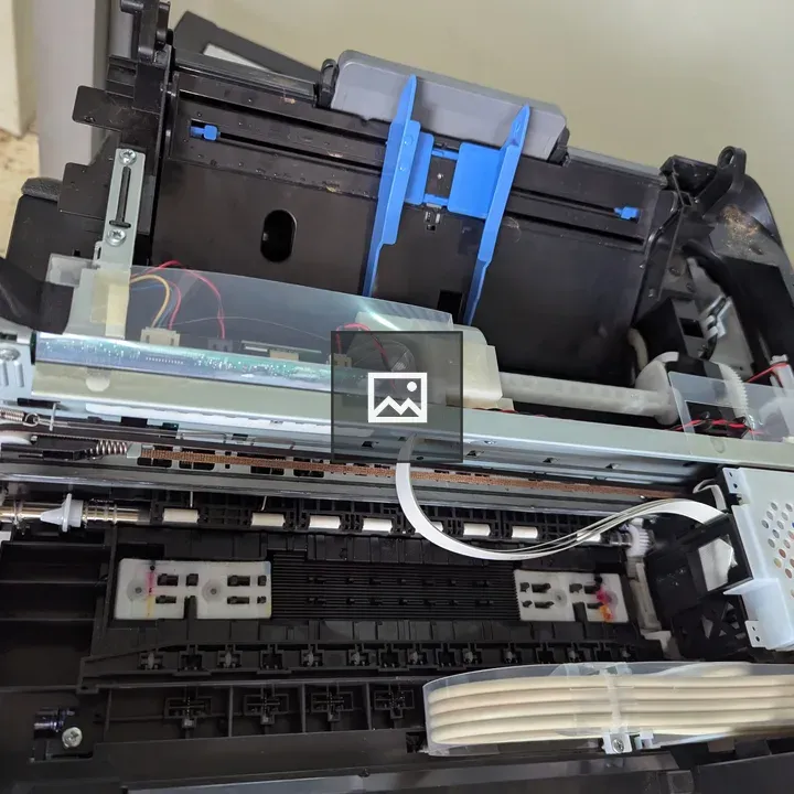 Internal components of a printer