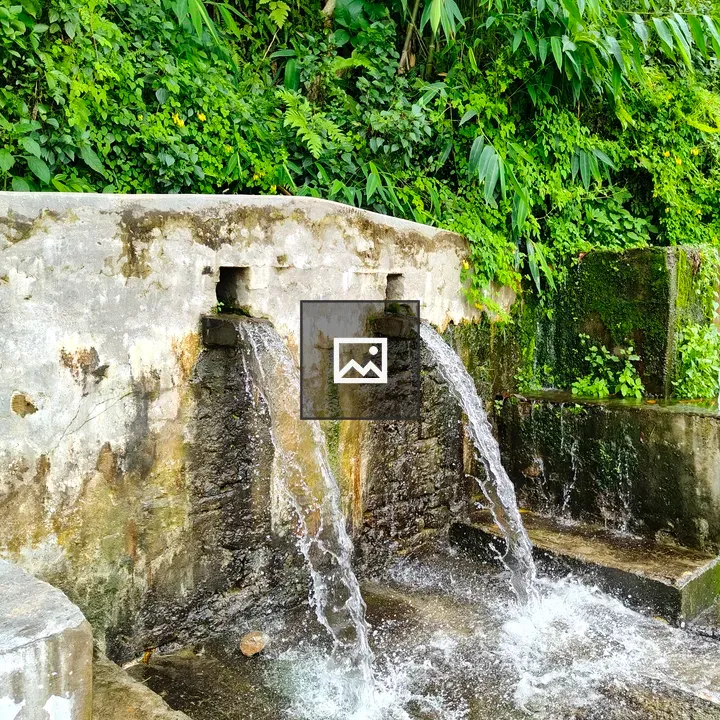Stone Water Fountain Scene